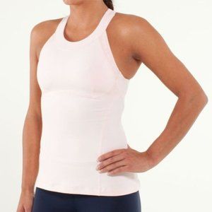 Like New Lululemon Run: Make It Count Blush Parfait Pink Bra Tank Top Size 6